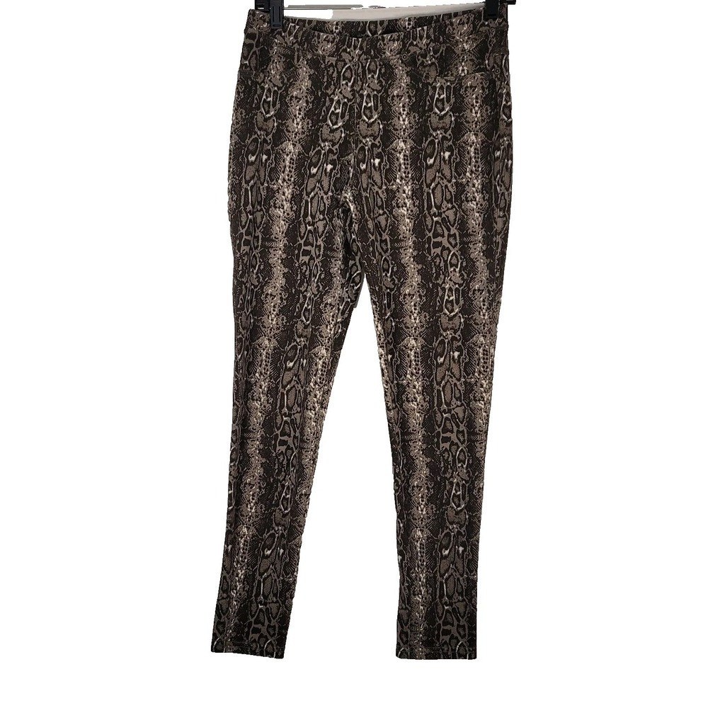 Lildy Printed Jeggings Womens Large Extra‎ Large Brown Snake Print Skinny Pants